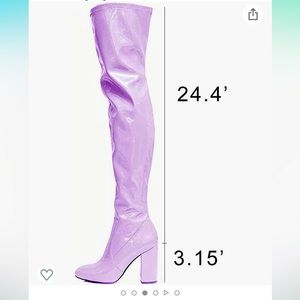 Chunky Heel Over The Knee Boots Sexy Round Toe Thigh High Boots for Women